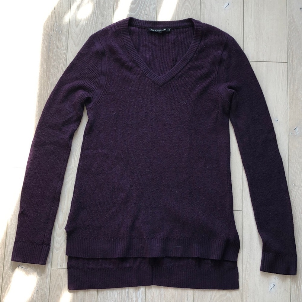rag & bone Dark Purple Sweater: Size US S